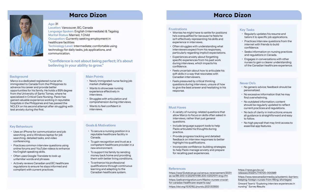 Marco Dizon: our primary persona